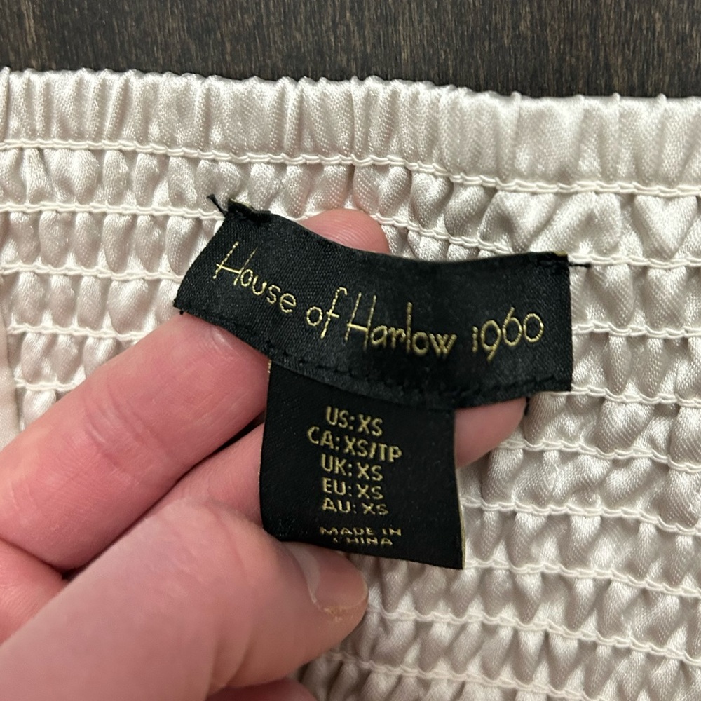 House of Harlow Satin Crop Tank